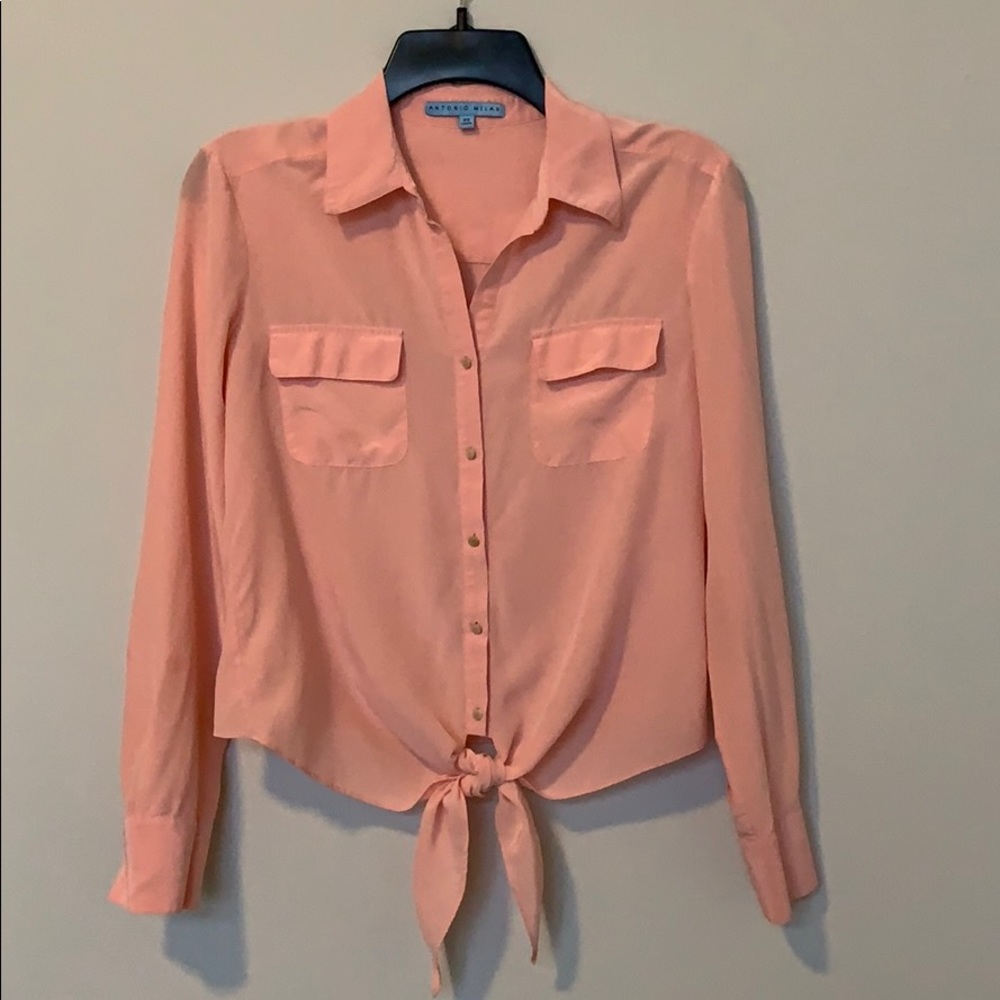 Light Pink Button Down Blouse